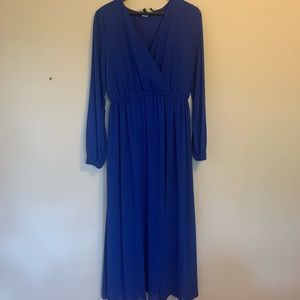 Lulu’s Royal Blue Maxi Wrap Dress